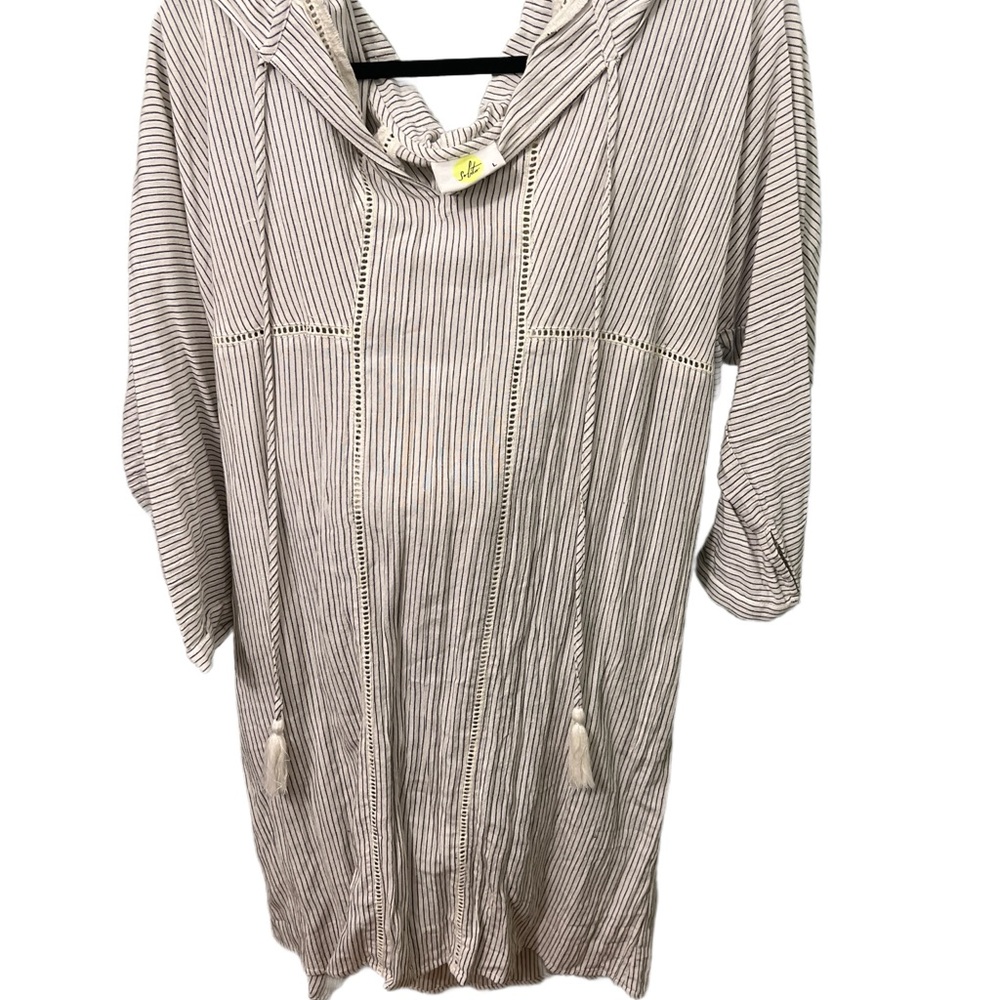 Striped Hooded Women's Top